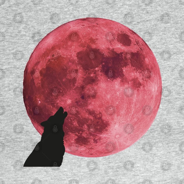 super pink moon wolf by tita